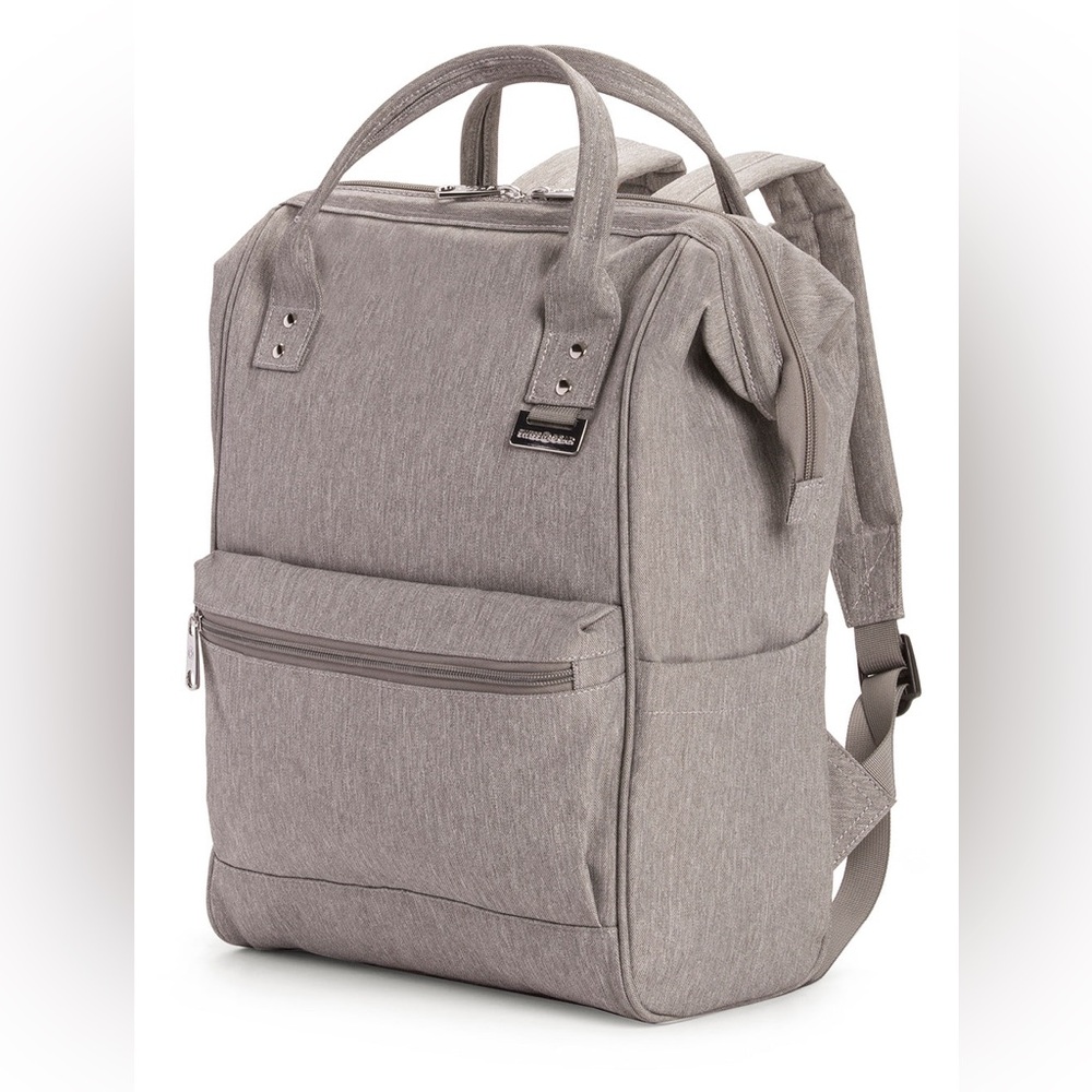 SWISSGEAR Artz Laptop Backpack - Light Grey w/ Sunglasses Print Lining